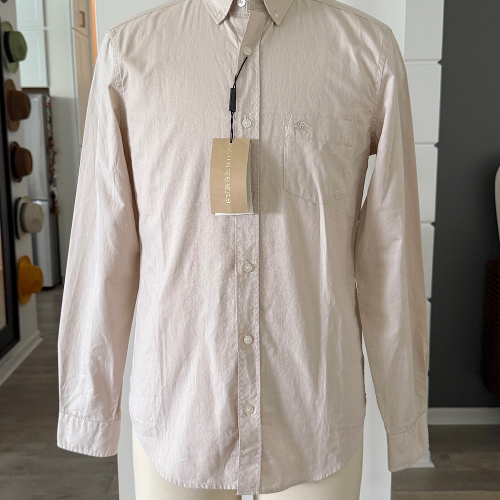 Burberry Brit, Men's Long Cotton Shirt‎ Britcheck accents, Small